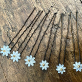 Daisy Dainty Mother of Pearl Hair Pins