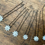 Daisy Dainty Mother of Pearl Hair Pins