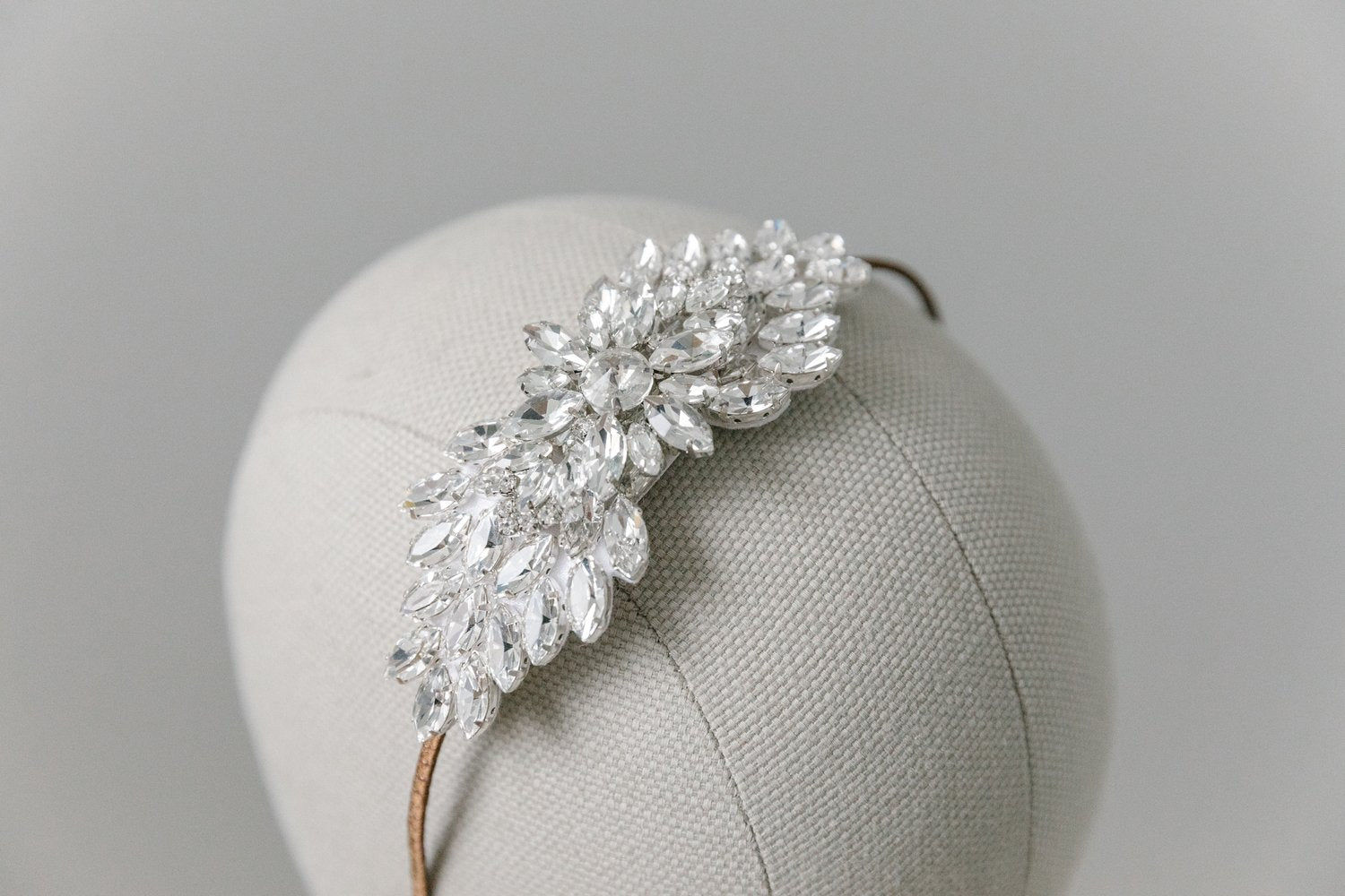 Arabella Silver Crystal Vintage Wedding Headband