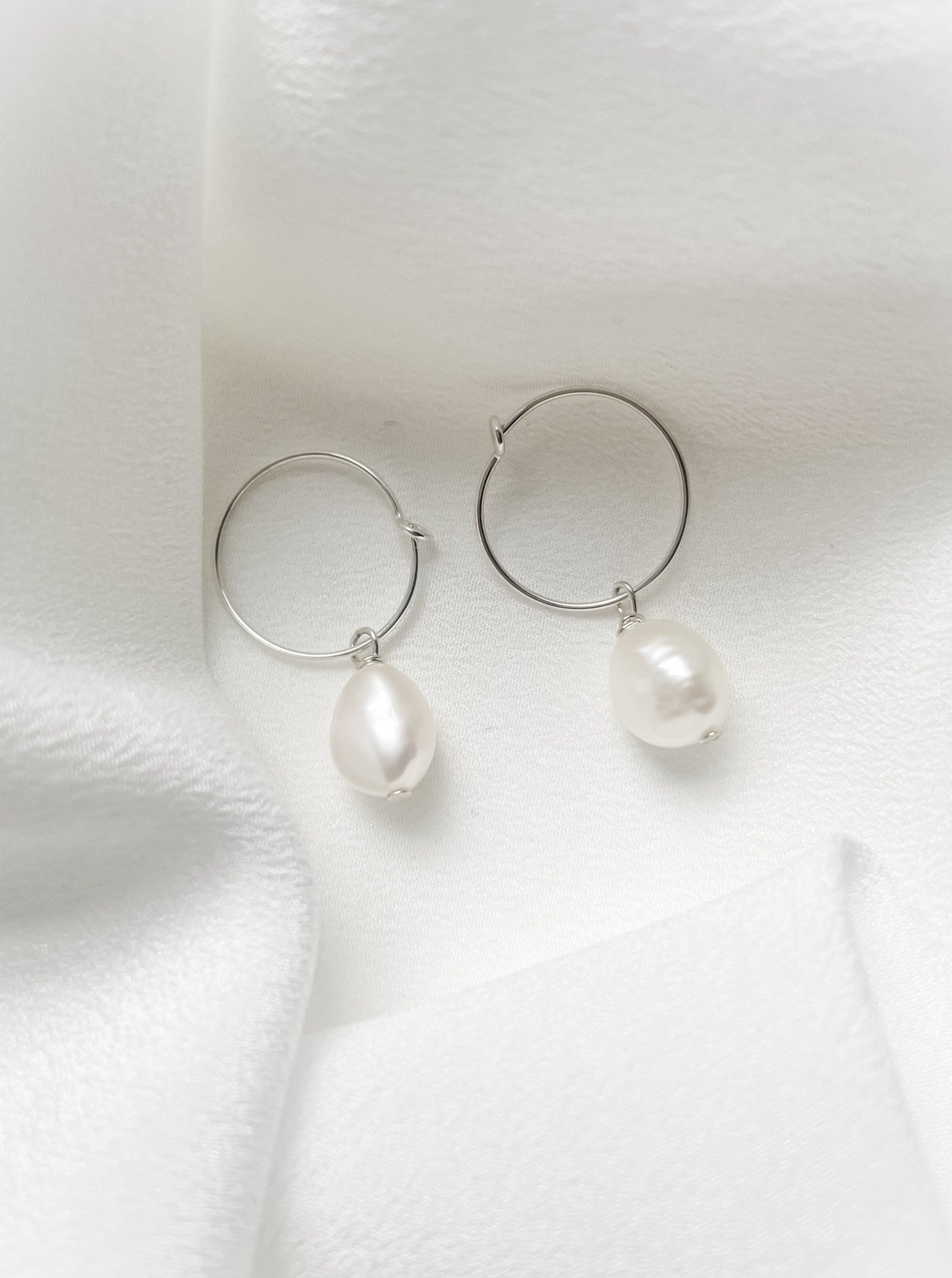Lucy baroque pearl earring hoops silver debbiecarlisle.com £40 (3)