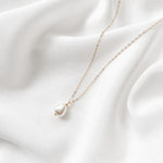 Vegan baroque pearl necklace gold