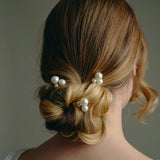 Ivory Cluster Pearl Hair Pins Set