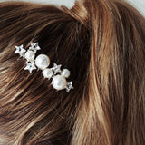 Asteria Swarovski Crystal star and pearl cluster comb by debbiecarlisle.com