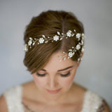 Deco inspired crystal wedding hair vine comb - Blanche - Debbie Carlisle