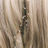 gold pearl wedding hairvine headband - Celine
