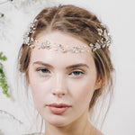 Bohemian Grecian style crystal wedding hair accessory 