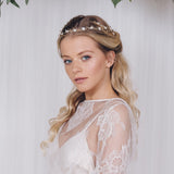 Delicate flower crown wedding halo circlet - Cornelia - Debbie Carlisle
