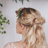 Delicate mother of pearl flower hair pins set - Daisy - Debbie Carlisle