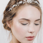Crystal floral tiara style wedding headband
