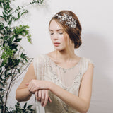 Large statement crystal flower bridal headband