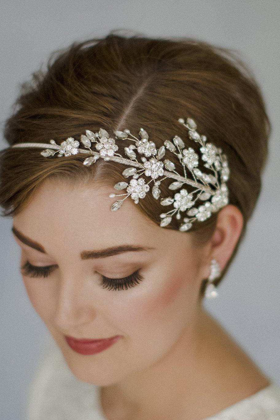 Large statement crystal wedding headband - Etta - Debbie Carlisle