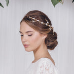 Delicate trailing mother of pearl flower hairvine - Evie - Debbie Carlisle