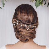 Delicate trailing mother of pearl flower hairvine - Evie - Debbie Carlisle