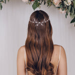 Delicate trailing mother of pearl flower hairvine - Evie - Debbie Carlisle