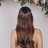 Delicate trailing mother of pearl flower hairvine - Evie - Debbie Carlisle