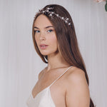 Delicate trailing mother of pearl flower hairvine - Evie - Debbie Carlisle