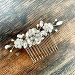 video of small crystal wedding hair comb