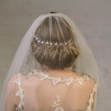 Isabella ethereal flower crystal wedding hair accesory