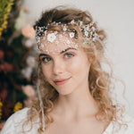 delicate flower wedding browband