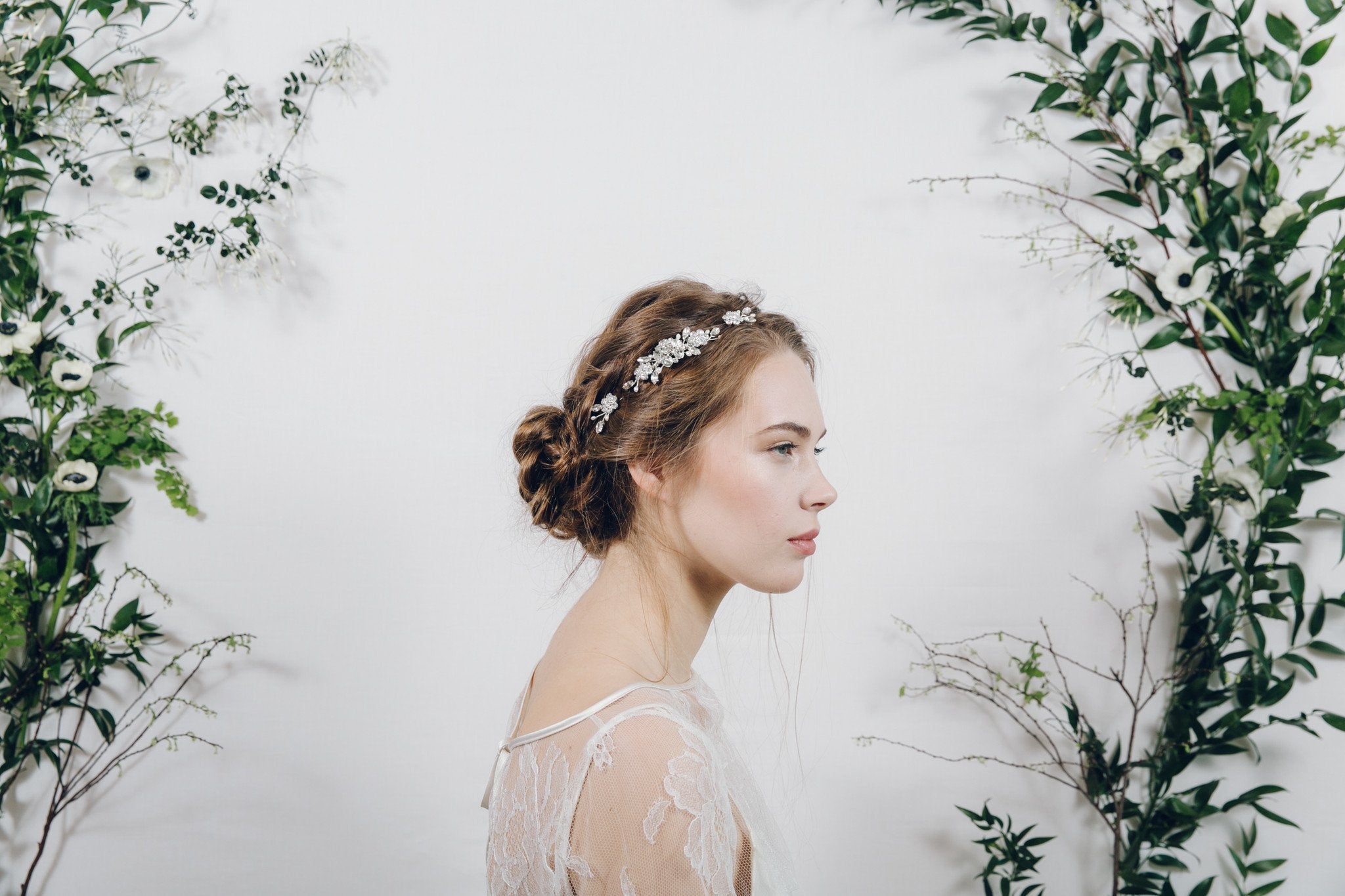 Lucia bridal hair comb with Saffron wedding hair pins