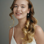 Lucy baroque pearl earring hoops gold