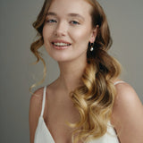 Lucy baroque pearl earring hoops gold