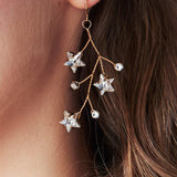 Lunaria Swarovski Crystal star cluster earrings by debbiecarlisle.com