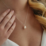 Lyla silver vegan baroque pearl necklace