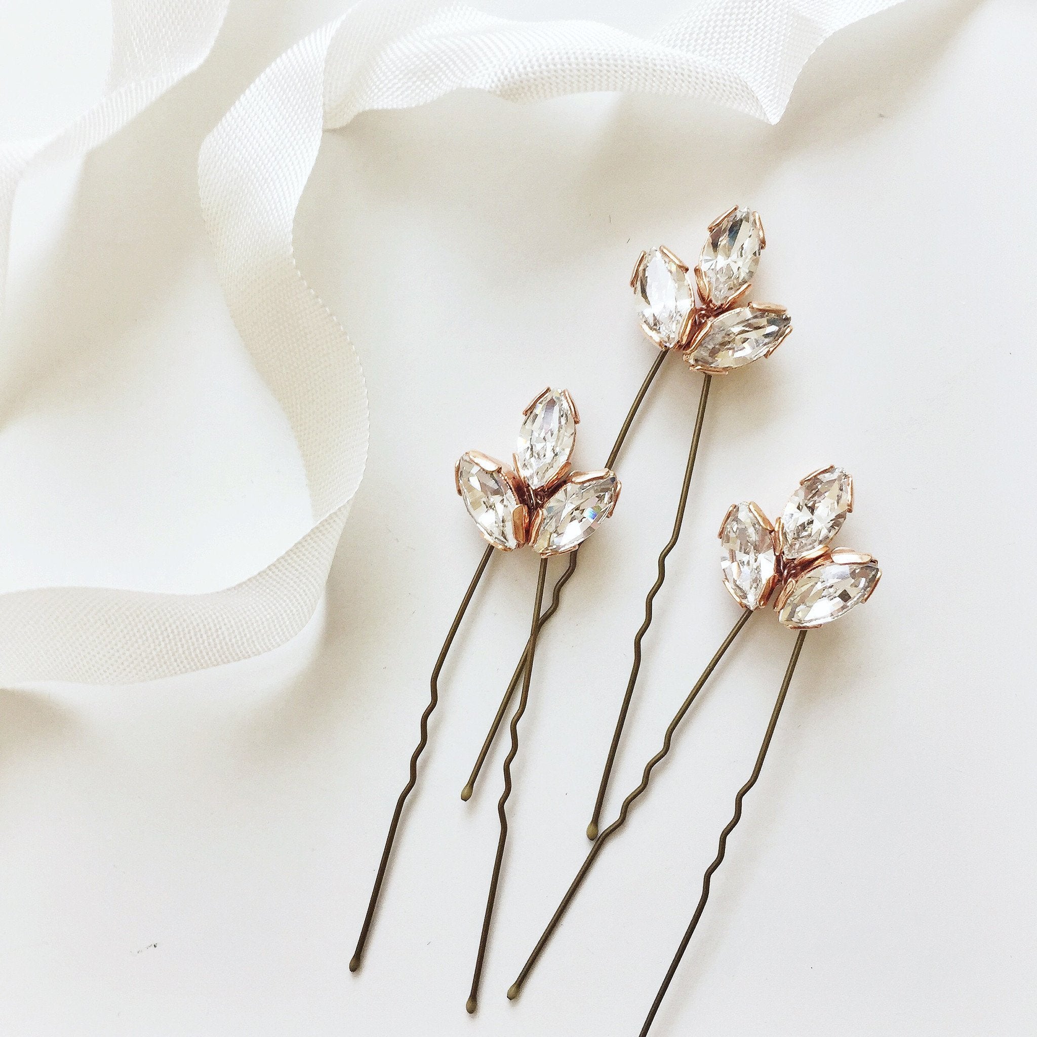 Anya Classic Vintage Small Crystal Hairpins