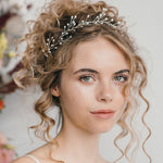 pearl wedding leaf headband