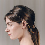 Star Swarovski crystal wedding headband in gold - Star
