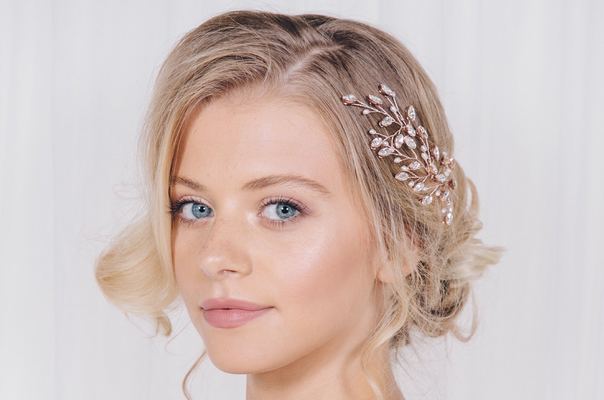 Rose Gold Hair Accessories for Weddings Maisie hair pins 