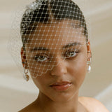 Luxury Hand-Sewn Ivory Bridal Birdcage Veil