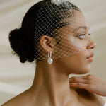 Luxury Hand-Sewn Ivory Bridal Birdcage Veil