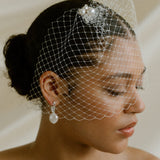 Luxury Hand-Sewn Ivory Bridal Birdcage Veil
