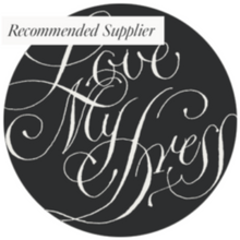 Logo says Love My Dress recommended supplier