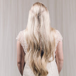 Rose gold crystal plait wedding hair vine - Amy 'Y' hair vine