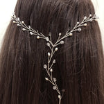 silver and pearl 'Y' hair vine Amy