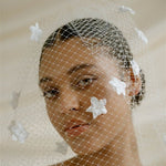 Blossom Statement Birdcage Blusher Veil With 3D Flowers 