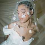 Blossom Floral Birdcage Blusher Veil by Debbie Carlisle