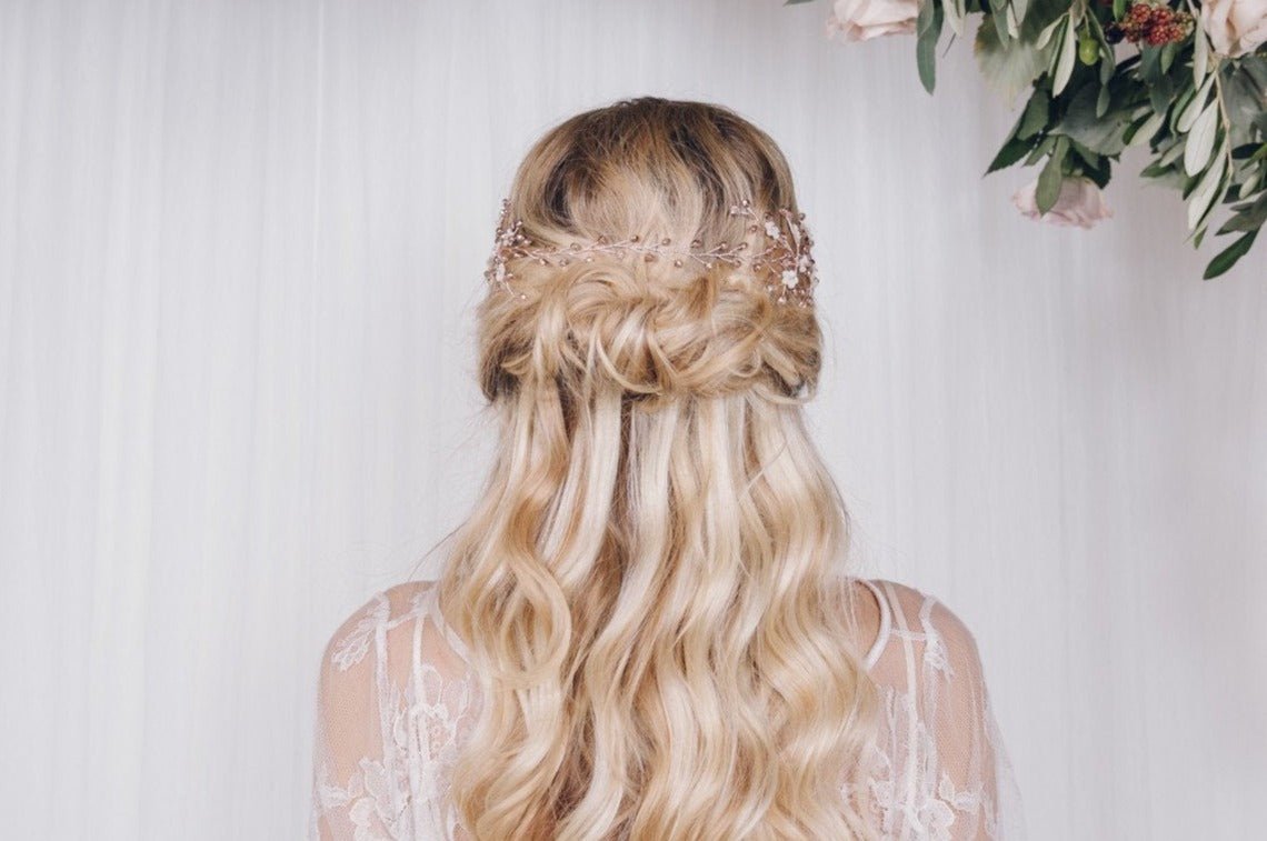 Boho flower forehead band hair vine- Coralie - Debbie Carlisle
