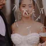 Bow Blusher Birdcage Micro Veil | Kat | Debbie Carlisle