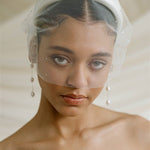 Dita Sheer Tulle Ivory Birdcage Veil With Face-Framing Crystals