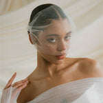 Dita Sheer Tulle Ivory Birdcage Veil With Face-Framing Crystals