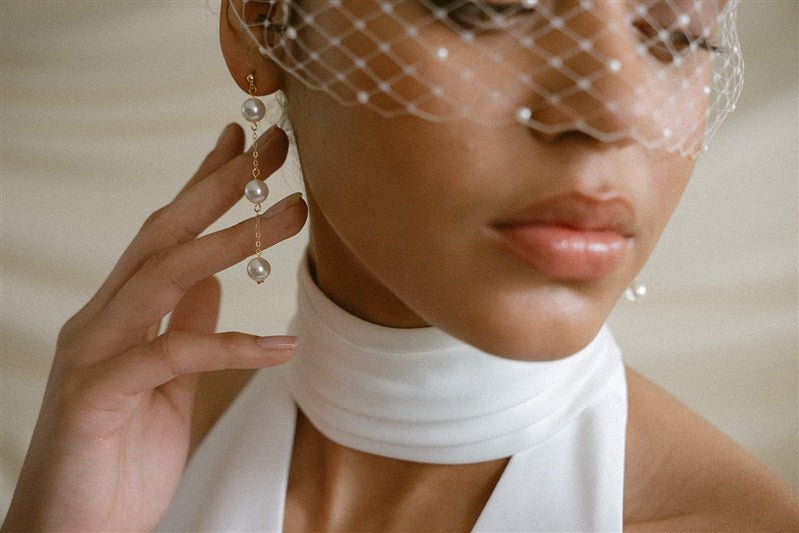 Dora Vegan Pearl Medium Drop Earrings