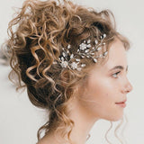 One-Off Gold Floral Crystal Hair vine - Sample Sale