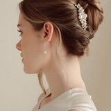 Crystal & Vegan Pearl Cluster Hair Comb | Elsa | Debbie Carlisle