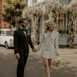 Emmy Slim Ivory Padded Birdcage Veil Headband