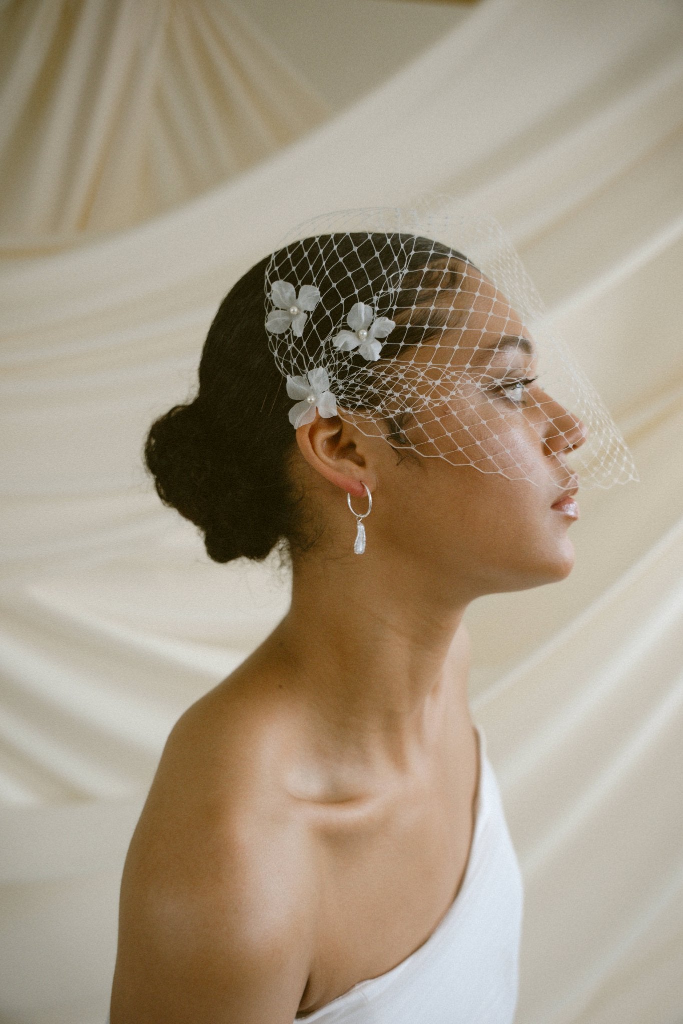 Florrie Ivory Couture Silk Flower Hair Pins