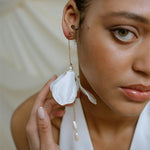 Francis Statement Long Drop Flower Earrings